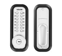VEVOR Serrure à Code Mécanique 4-7 Chiffres, Serrure de Porte d'Entrée sans Clé à Clavier Combinaison, pour Maison Intérieur Extérieur, avec Bouton de Porte, Verrouillage Automatique, Argenté