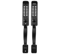 VEVOR Serrure à Code Mécanique 4-7 Chiffres, Serrure de Porte d'Entrée sans Clé à Clavier Double Faces, pour Maison Portails de Jardin Intérieur Extérieur, avec Poignée de Tirage, Verrouillage Auto