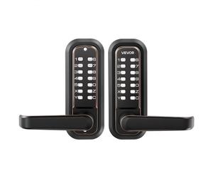 VEVOR Serrure à Code Mécanique 4-7 Chiffres, Serrure de Porte d'Entrée sans lavier Double Faces, pour Maison Intérieur ou Extérieur, avec Poignée, Verrouillage Automatique, Bronze Huilé