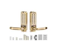 VEVOR Serrure à Code Mécanique à 14 Touches, Serrure de Porte d'Entrée Sans Clé à Clavier Mécanique, avec Poignée, Double Face, en Acier Inoxydable, Étanche, pour Maison, Bureau, Clôture Extérieure