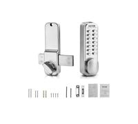 VEVOR Serrure à Code Mécanique à 14 Touches, Serrure de Porte d'Entrée Sans Clé à Clavier Mécanique, avec Bouton de Pouce Réglable, en Alliage de Zinc à Un Seul Côté, pour Maison, Clôture Extérieure