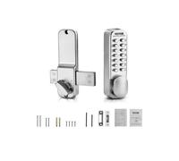 VEVOR Serrure à Code Mécanique à 14 Touches, Serrure de Porte d'Entrée Sans Clé à Clavier Mécanique, avec Bouton de Pouce Réglable, en Alliage de Zinc à Un Seul Côté, pour Maison, Clôture Extérieure