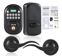 VEVOR Serrure de porte d'entre sans cl avec poigne, clavier lectronique, levier d'entre, combinaison de mot de passe et de dverrouillage de