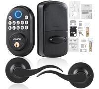 VEVOR Serrure de porte empreinte digitale avec poignes de niveau Empreinte digitale/Code du clavier/Cl Mot de passe unique et anti-regard Mod