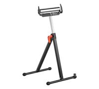 VEVOR Servante à Rouleaux Capacité de Charge 113 kg Support à Rouleau Pliable Hauteur Réglable 685,8-1092,2 mm avec Tête à Rouleau en Acier Poli, pour Support Sortie Scie à Table pour Travail Bois
