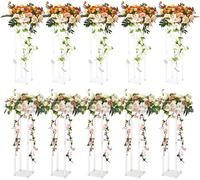 VEVOR Set de 10 présentoirs à fleurs 20x20x60cm laminé acrylique Présentoir à plantes en métal pour bars hôtels cafés