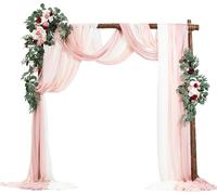 VEVOR Set de fleurs pour arche de mariage, set de fleurs roses pour arche de mariage avec rideaux , pour bouquets de cérémonie, décoration de fond de réception