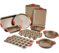 VEVOR Ensemble de moules à pâtisserie en acier au carbone antiadhésif 10 pcs or