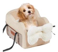 VEVOR Siège Auto avec Console Centrale, pour Petits Chiens, avec Laisse enfichable, Sangles réglables, supporte jusqu'à 20 kg