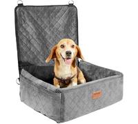 VEVOR Siège Auto pour Chiens Petits et Moyens 18 kg, siège rehausseur pour Chien, Poche de Rangement, Laisse de sécurité à Clipser, Rembourrage en éponge Coton PP, lit pour Animal de Compagnie, Gris
