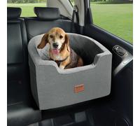 VEVOR Siège auto pour chiens petits et moyens 25 kg – rehausseur imperméable, poche, laisse, gris