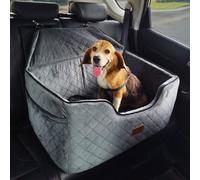 VEVOR Siège d'auto pour Chiens Moyens et Grands 25 kg, siège rehausseur pour Chien, avec Poche de Rangement, Laisse de sécurité à Clipser, Rembourrage en éponge, lit pour Animal de Compagnie, Gris
