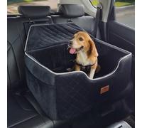 VEVOR Siège d'auto pour Chiens Moyens et Grands 25 kg, siège rehausseur pour Chien, avec Poche de Rangement, Laisse de sécurité à Clipser, Rembourrage en éponge, lit pour Animal de Compagnie, Noir