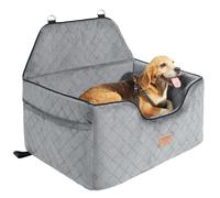 VEVOR Siège d'auto pour Chiens Moyens et Grands 25 kg, siège rehausseur pour Chien, avec Poche de Rangement, Laisse de sécurité à Clipser, Rembourrage en éponge, lit pour Animal de Compagnie, Gris