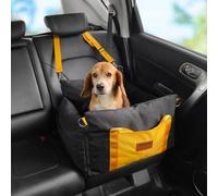 VEVOR Siège d'auto pour chiens petits 11 kg, siège rehausseur imperméable pour chien, poignées latérales, poche de rangement, laisse à clipser, rembourrage coton PP, lit pour animal de compagnie, noir