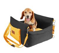 VEVOR Siège d'auto pour chiens petits 11 kg, siège rehausseur imperméable pour chien, poignées latérales, poche de rangement, laisse à clipser, rembourrage coton PP, lit pour animal de compagnie, noir
