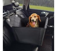 VEVOR Siège d'auto pour chiens petits moyens grands 18 kg, siège rehausseur imperméable pour chien, avec cadre de support, laisse de sécurité à clipser, lit de voiture pour animal de compagnie, noir