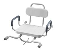 VEVOR Siège de Baignoire Pivotant, Banc de Transfert Baignoire avec Dossier et Accoudoirs, Capacité 100 kg, Chaise de Douche pour Adultes, Personnes Âgées et Handicapés, à Poser sur les Baignoires