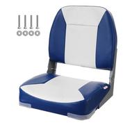VEVOR Siège de Bateau Pliable Siège Pilote Confortable à Dossier Bas Rembourrage en Éponge Haute Densité Assis de Bateau Imperméable pour Vedette Rapide Croisières Bateau de Pêche 48,5 x 41 x 48 cm