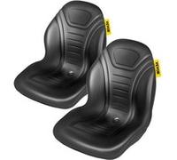 Siège de Chariot Elévateur Tracteur Dossier Haut Vinyle pour Chargeur 2PCS Noir