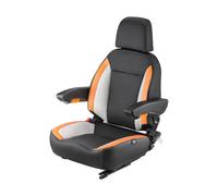 VEVOR Siège de Chariot Élévateur Universel, 52x59x82 cm, Siège de Tracteur avec Dossier Réglable, Accoudoir, Appui-tête, Ceinture de Sécurité, Micro-interrupteur, pour Chargeur, Tondeuse à Gazon