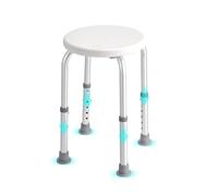 VEVOR Siège de Douche Antidérapant Charge 136,1 kg Tabouret de Douche Hauteur Réglable 355-480 mm Chaise de Douche en Alu et PE Aide à la Douche pour Personnes Âgées Femmes Enceintes Salle de Bain