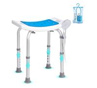 VEVOR Siège de Douche Antidérapant Hauteur Réglable 360-490 mm Tabouret de Douche Charge 158,8 kg Chaise de Douche en Alu et PE Aide à la Douche pour Personnes Âgées Femmes Enceintes Salle de Bain