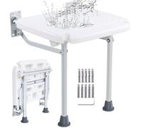 VEVOR Siège de Douche Pliable en PE Tabouret de Douche Mural Charge 226,8 kg