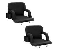 VEVOR Siège de Stade avec Support Dorsal, Large Dossier, Chaise de Stade Pliable et rembourrée, chaises inclinables Portables avec Porte-gobelet, pour événements Sportifs, Concerts de Plage, 2 pcs