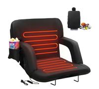 VEVOR Siège de stade double chauffant avec dossier, siège de tribune large chauffant à 3 niveaux, chaise longue rembourrée pliable et portable avec poche à crochet et porte-boisson, idéal pour les mat