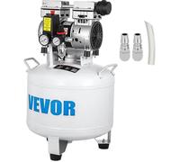 VEVOR Silent Oil Free Air Compressor 8.8 Gallon40L, 1.1HP, Silver, 110Lmin, 110 PSI, 48 dB(A), for Pneumatic Tools and Tyre Inflat