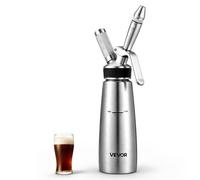 VEVOR Siphon Nitro 0,5 L Machine à Café Nitro Portable SANS Cartouche Azote, pour Thé Maison Camping, Fraîcheur Longue Durée, Distributeur de Café Infusé à Froid avec Buse et Valve de Décompression
