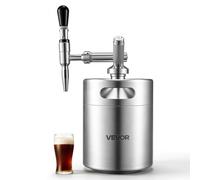 VEVOR Siphon Nitro 4 L Machine à Café Nitro Portable SANS Cartouche d'Azote, pour Thé Jus Camping, Fraîcheur Longue Durée, Distributeur de Café Infusé à Froid avec Buse et Valve de Décompression