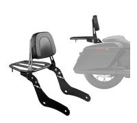 VEVOR Sissy Bar Compatible avec Honda Rebel CMX300 CMX500 2017-2022, Dosseret Passager Moto Amovible avec Porte-bagages, Dossier Arrière Moto avec Cadre en Métal et Coussin en Cuir, Hauteur 44,5 cm