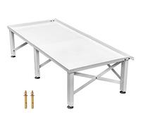 VEVOR Socle Machine à Laver Base en Fer 124x55x30 cm Support en Métal Lave-Linge Capacité 150 kg Piédestal Antidérapant Buanderie pour Faciliter Drainage et Élever Congélateur Réfrigérateur Sécheuse