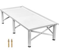 VEVOR Socle pour machine à laver double 124x55x30 cm, rehausse machine à laver en fer Socle pour machine à laver avec pieds antidérapants en caoutchouc Plateforme pour machine à laver sèche-linge Réfr