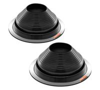 VEVOR Solin de Toit Étanchéité Toiture de Tuyaux 150-280 mm Métal EDPM Noir 2PCS