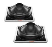 VEVOR Solin de Toit Étanchéité Toiture de Tuyaux 170-355 mm Métal EDPM Noir 2PCS