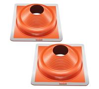 VEVOR Solin de Toit pour Tuyaux 170-355 mm Étanchéité Toiture Flexible Silicone, Lot de 2, Base Carrée en Métal, Haute Température -74℃-225℃, pour Cheminée, Poêle à Bois, Tuyaux d'Aération Extérieur