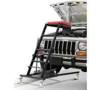 VEVOR Sommier de Mécanicien Surélevé Chariot de Mécanicien Haut Profil Hauteur Réglable 122-193 cm Charge 181 kg Escabeau de Travail pour Accès Facile au Moteur Auto Camion Tracteur Pick-up