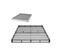 VEVOR Sommier tapissier pour grand lit, cadre de lit Queen Size avec tissu lavable, structure en métal robuste, 2010 x 1510 x 102 mm, capacité de charge maximale de 1587,57 kg, assemblage facile