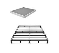 VEVOR Sommier tapissier pour Grand lit, Cadre de lit Queen Size avec Tissu Lavable, Structure en métal Robuste, 2010 x 1515 x 130 mm, capacité de Charge maximale de 1587,57 kg, Assemblage Facile