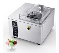 VEVOR Sorbetière 500 W, Turbine à Glace Dure Rendement 5 L/h, pour Sorbet Gelato Snack-bars Restaurants, Machine à Glace Italienne avec Cylindre de 2,8 L en Inox 304 et Panneau LED Autonettoyant
