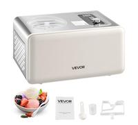 VEVOR Sorbetière Automatique Capacité de 2 L, Turbine à Glace Sorbets avec Compresseur Intégré, Machine à Glace Électrique sans Pré-congélation, avec 3 Modes, pour Desserts Snack-bars Maison