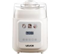 VEVOR Sorbetière Automatique Verticale de 1 L, Turbine à Glace Sorbets Yaourt Glacé avec Compresseur Intégré, Machine à Glace Électrique sans Pré-congélation, 4 Modes, pour Snack-bars Maison