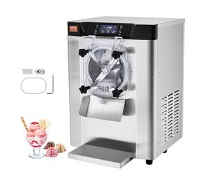 VEVOR Sorbetière Commerciale Rendement 12 L/h, Turbine à Glace 1295 W Saveur Unique, Machine à Glace Électrique Cylindre en Inox de 4,5 L, Pré-refroidissement Automatique, Panneau LED, pour Snack-bars