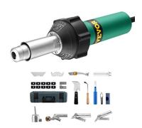 VEVOR Soudeur Plastique à Air Chaud, 1600 W, Pistolet Thermique PVC 50°C-600°C, Kit Soudage de Toiture en Plastique, avec 14 Accessoires, Boîte à Outils, Buses, Rouleau, Lames, pour Film PP PE PVC