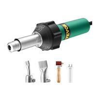 VEVOR Soudeur Plastique Air Chaud, 1600 W, Pistolet Thermique PVC 50°C - 600°C, Kit Soudage de Toiture Plastique avec Buse 20 mm 40 mm, Noyau Chauffant, Rouleau de Joint Silicone, pour Film PP PE PVC