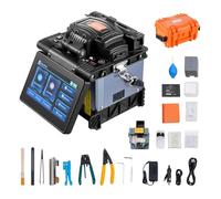 VEVOR Soudeuse fibre optique 6 moteurs, épisseuse fusion fibre optique à alignement de noyau, épissage 6s, chauffage 13s, écran tactile 5", support de fibre 3 en 1, batterie 7800mAh pour SM MM DS NZDS