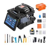 VEVOR Soudeuse fibre optique 6 moteurs, épisseuse fusion fibre optique à alignement de noyau, épissage 6s, chauffage 13s, écran LCD 5", support de fibre 3 en 1, batterie 7800 mAh pour SM MM DS NZDS